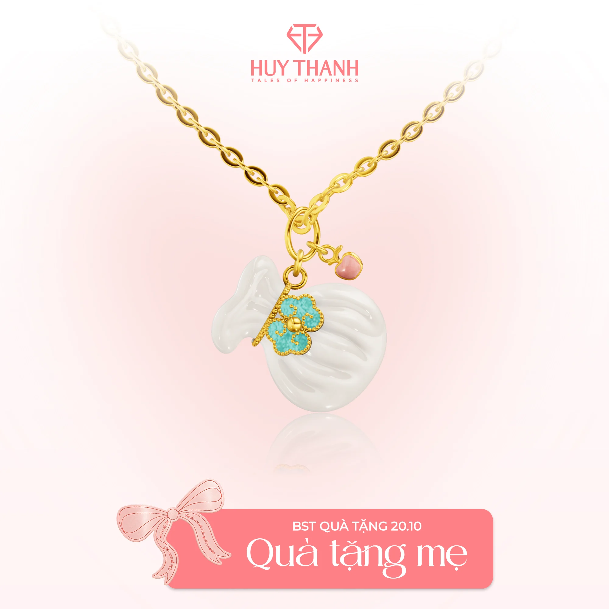 Mặt dây chuyền ngọc 24K Ngọc Hòa Điền