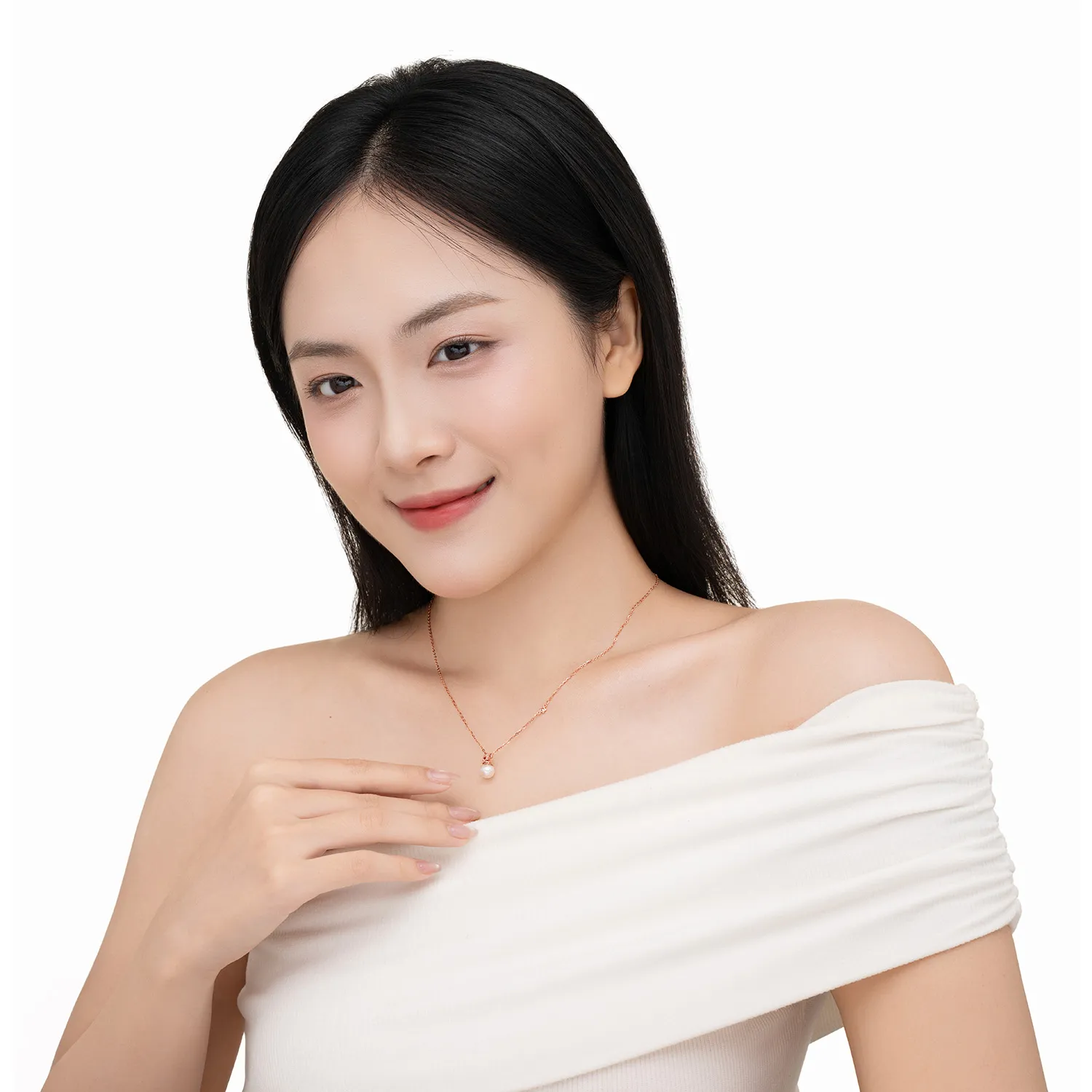 Dây chuyền Vàng 10K Ngọc Trai Luna Bunny - DCMAMD825 - 03