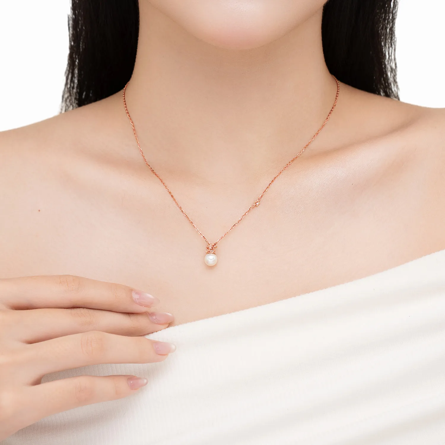 Dây chuyền Vàng 10K Ngọc Trai Luna Bunny - DCMAMD825 - 04