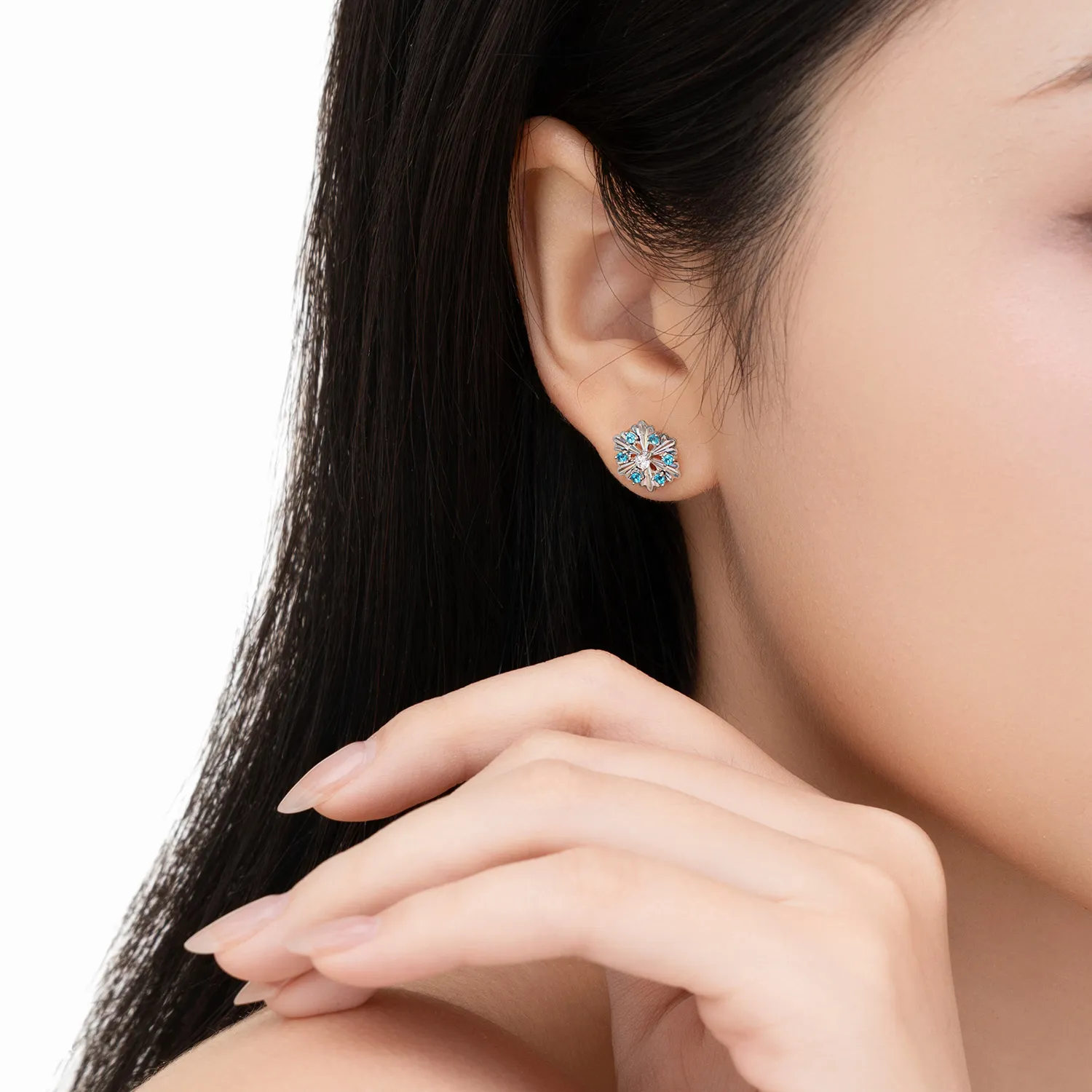 Bông tai Vàng 10K đá Màu Magic Snow - BTBZ050 - 04