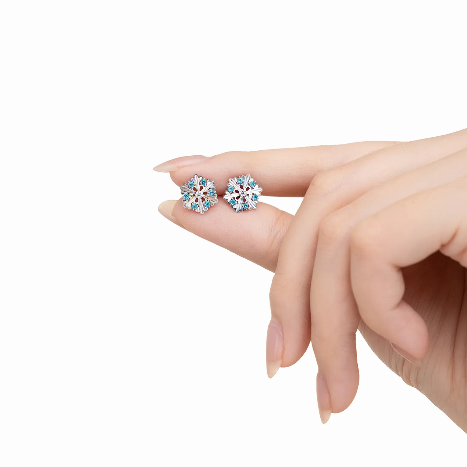 Bông tai Vàng 10K đá Màu Magic Snow - BTBZ050 - 05