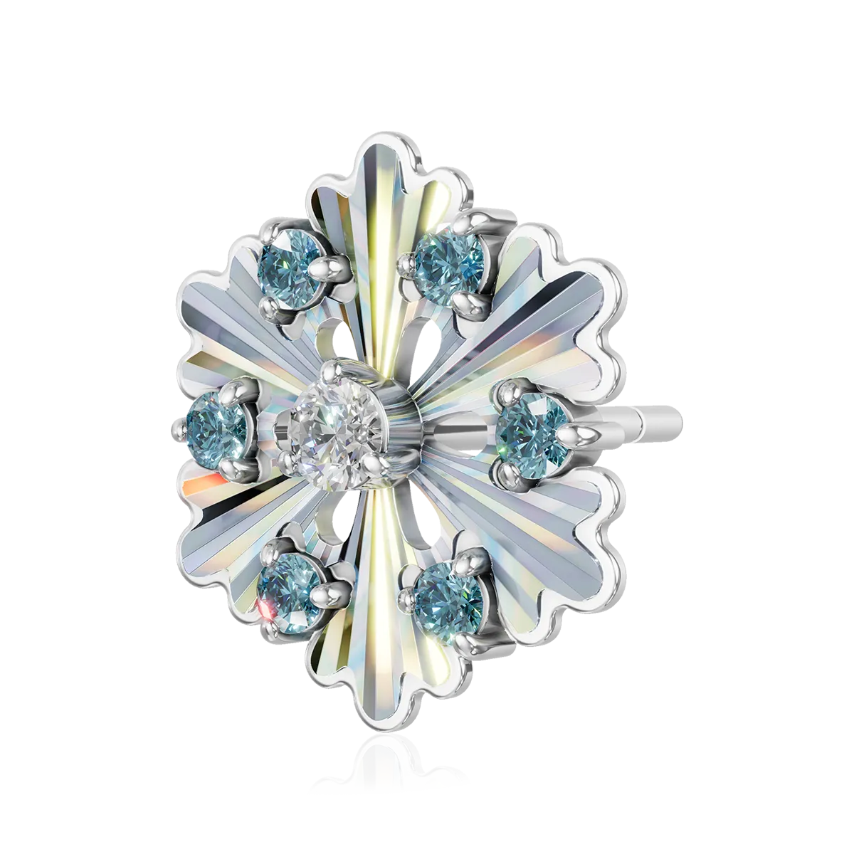 Bông tai Vàng 10K đá Màu Magic Snow - BTBZ050 - 06