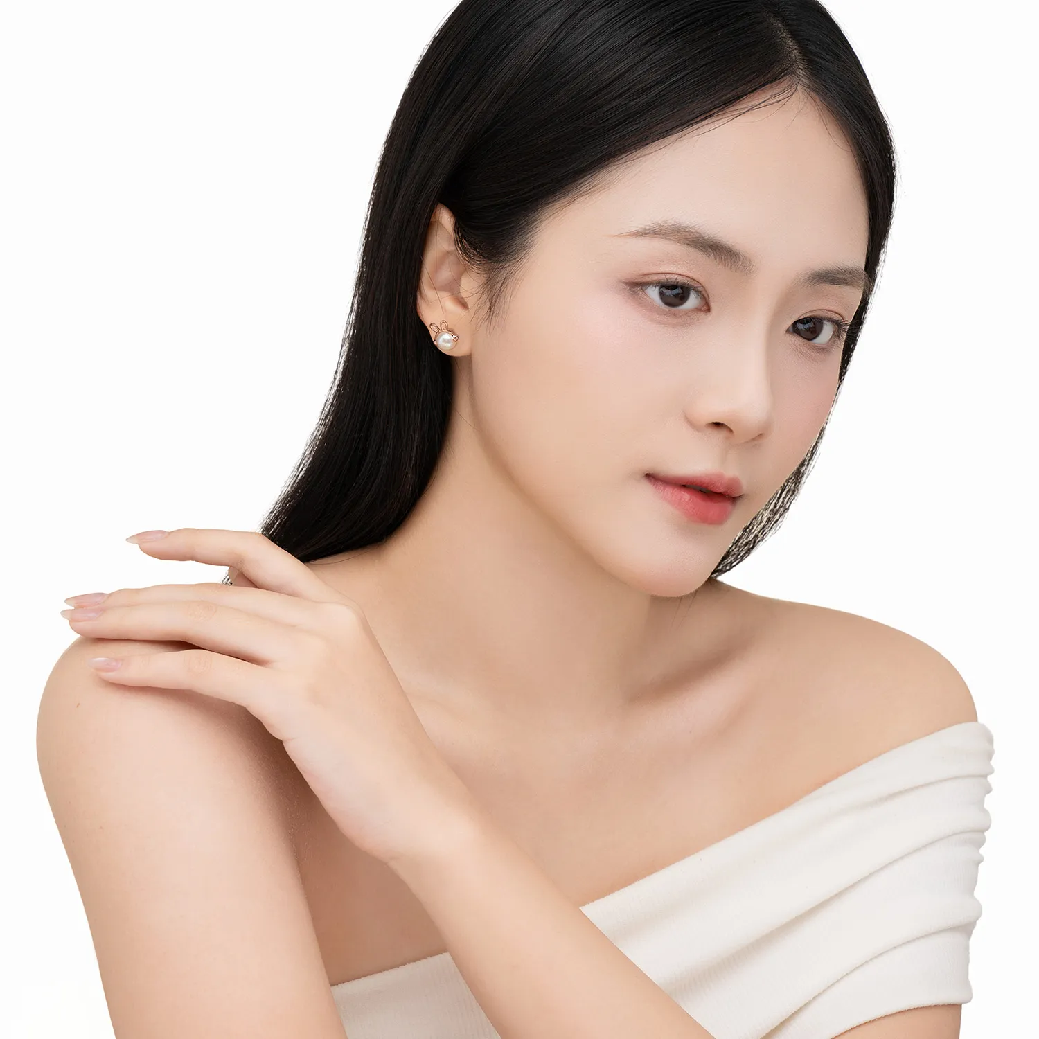 Bông tai Vàng 10K Ngọc trai J-Rabbit -  - 02