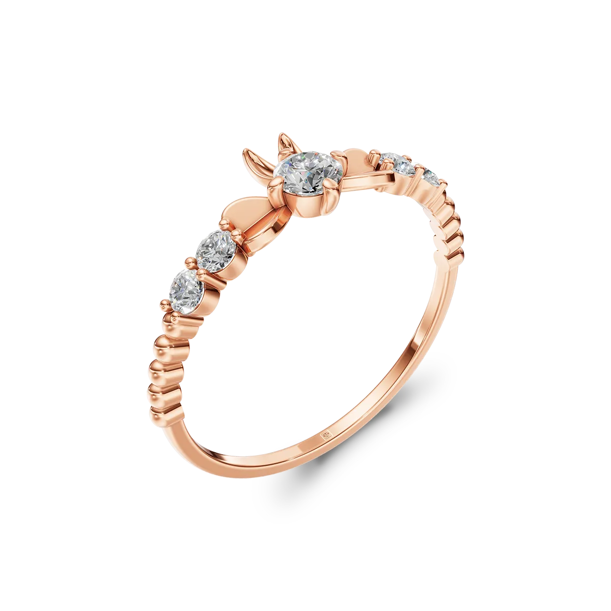 Nhẫn thời trang Vàng 10K đá CZ Star Rabbit -  - 01