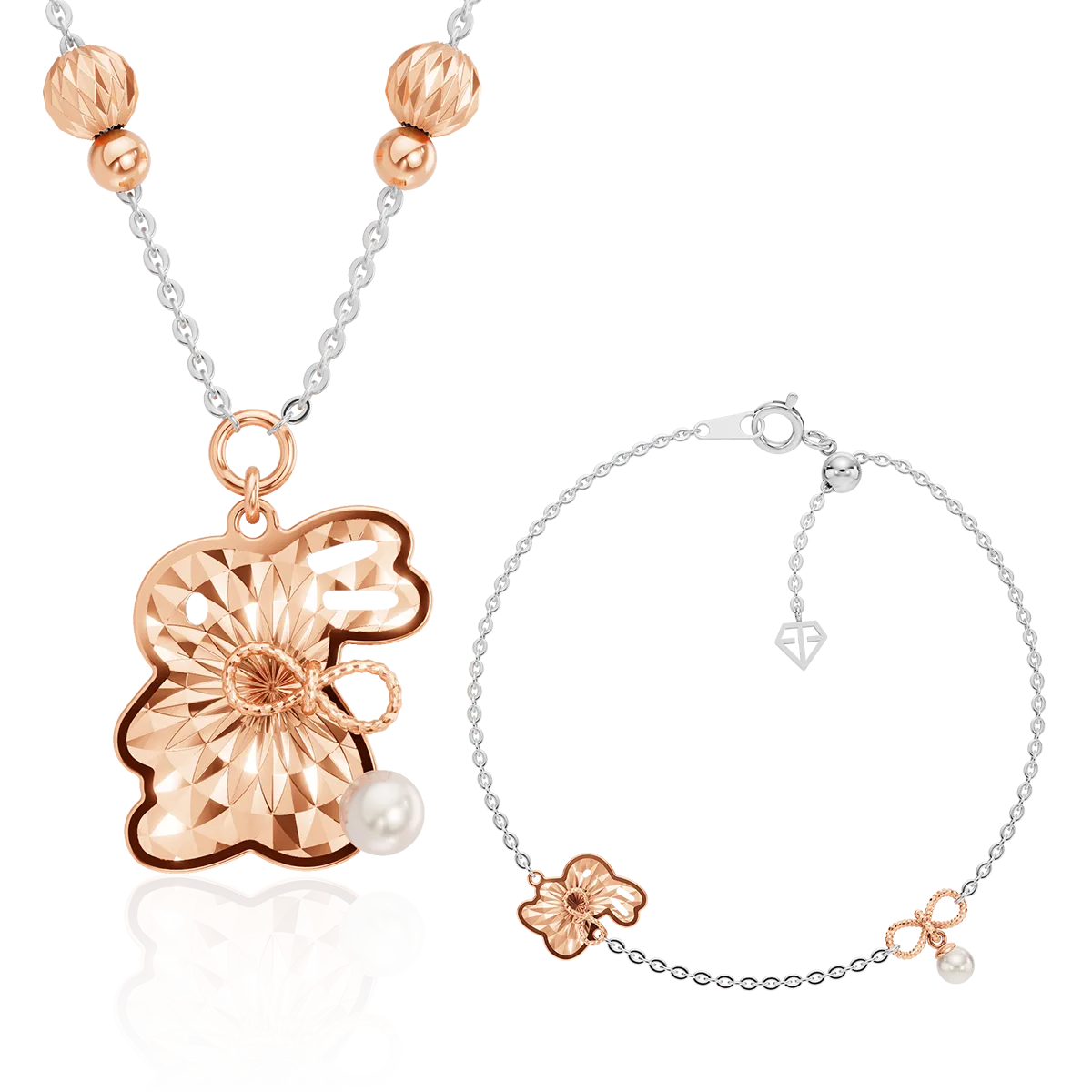 Bộ trang sức Vàng 10K Ngọc Trai Bunny Dream -  - 01