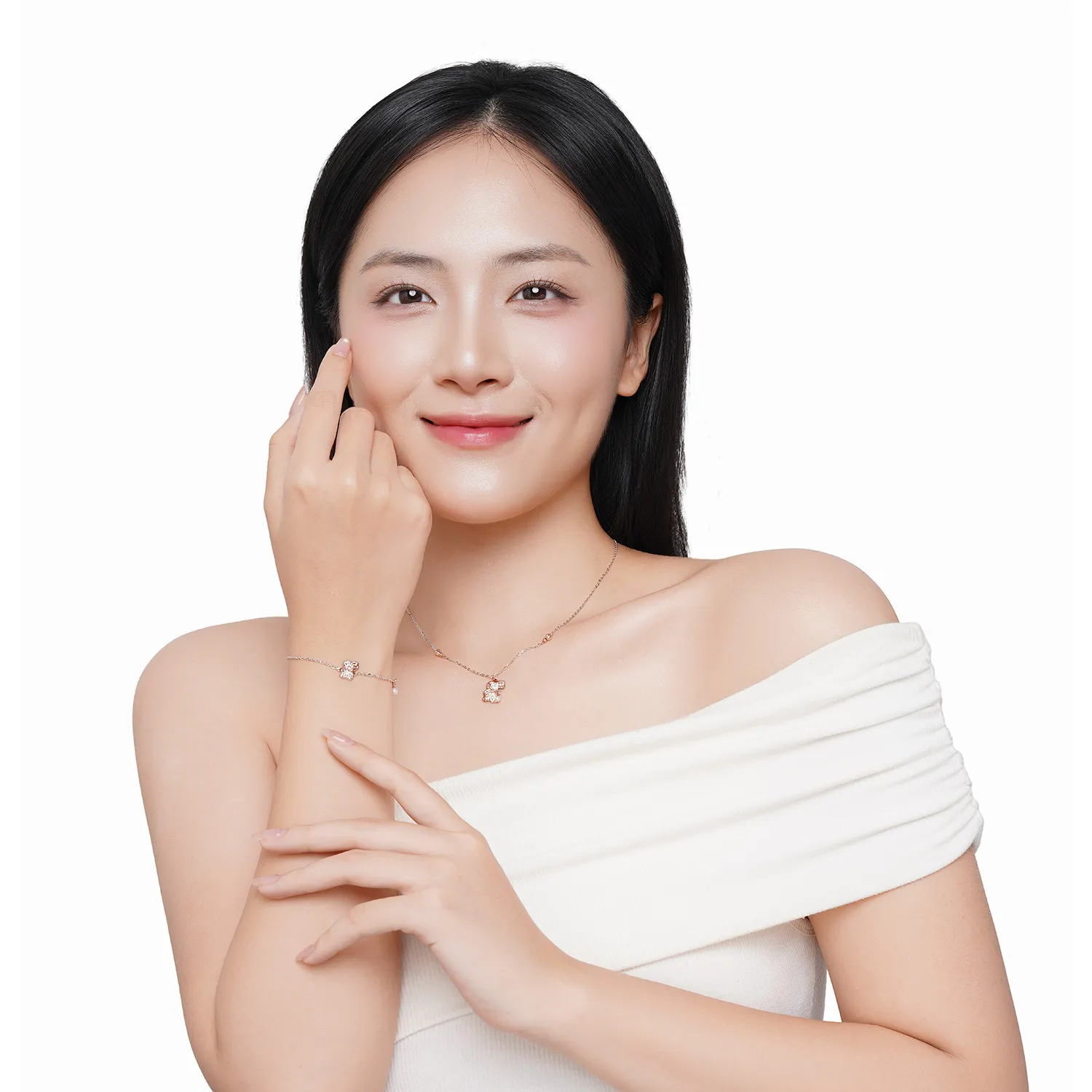 Bộ trang sức Vàng 10K Ngọc Trai Bunny Dream - BZ060 - 03