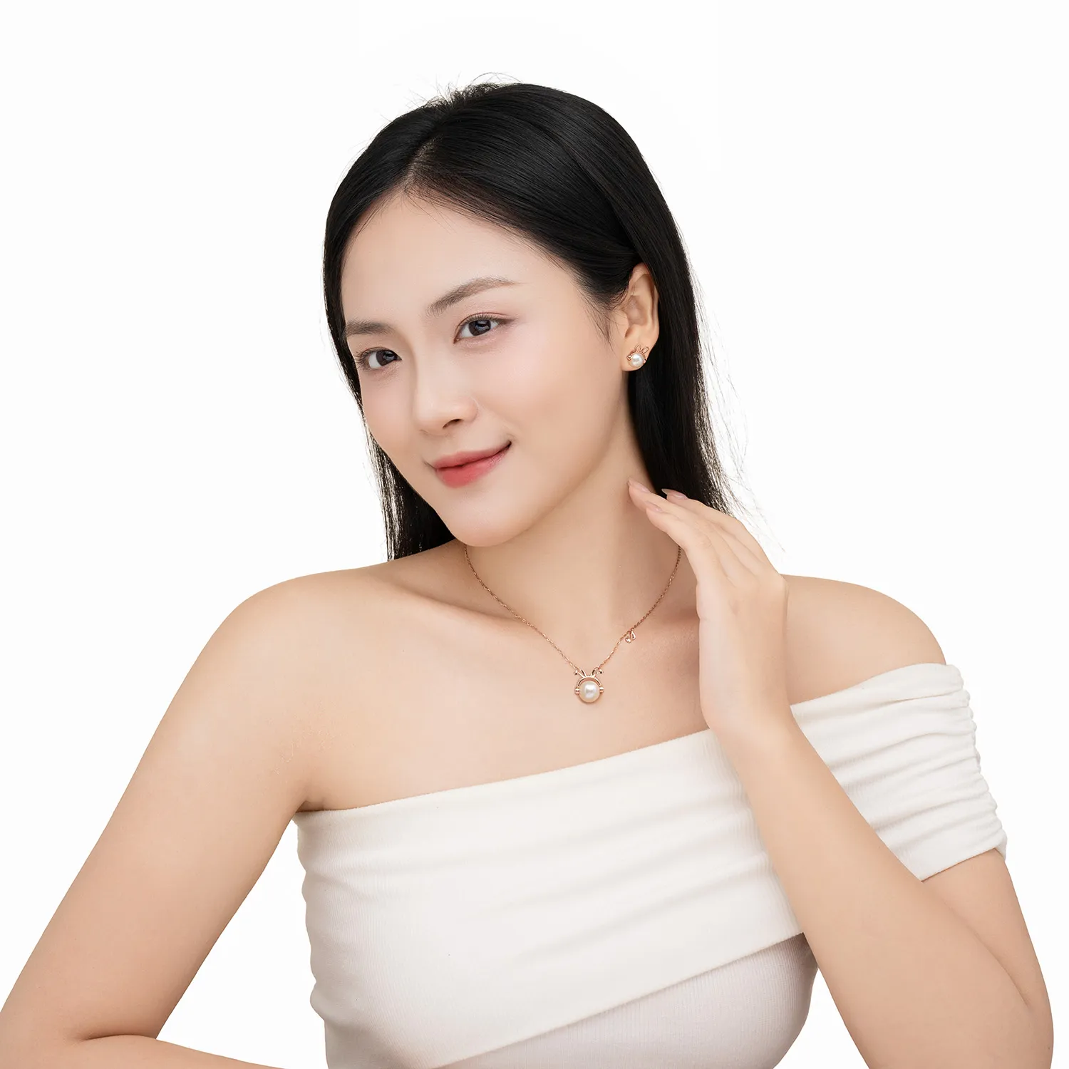 Bộ trang sức Vàng 10K Ngọc Trai J-Rabbit - BTCC112 - 03