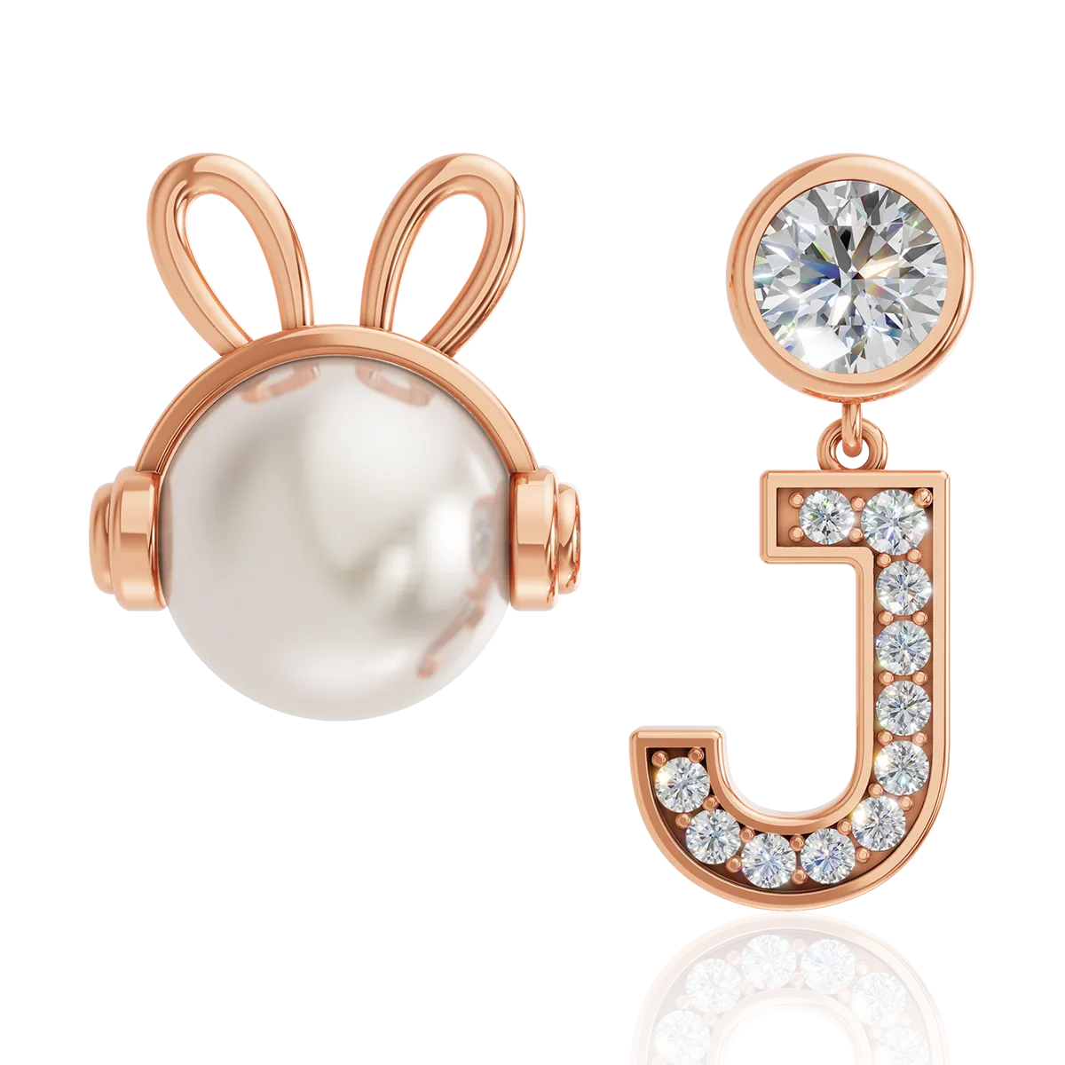 Bông tai Vàng 10K Ngọc trai J-Rabbit - BTBTCC112 - 01