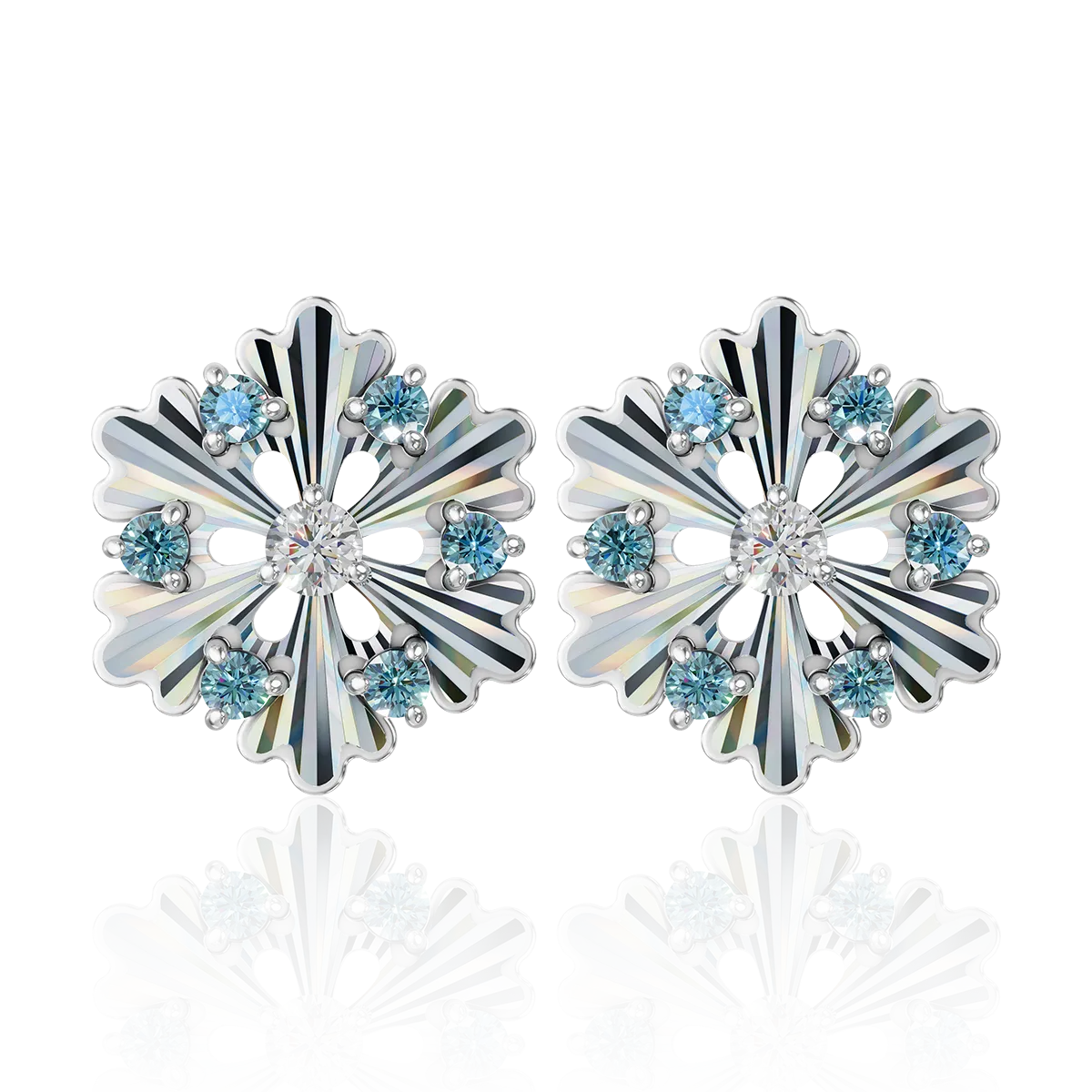 Bông tai Vàng 10K đá Màu Magic Snow - BTBZ050 - 01