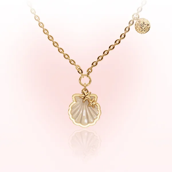 Dây chuyền Vàng 10K đá mother of pearl