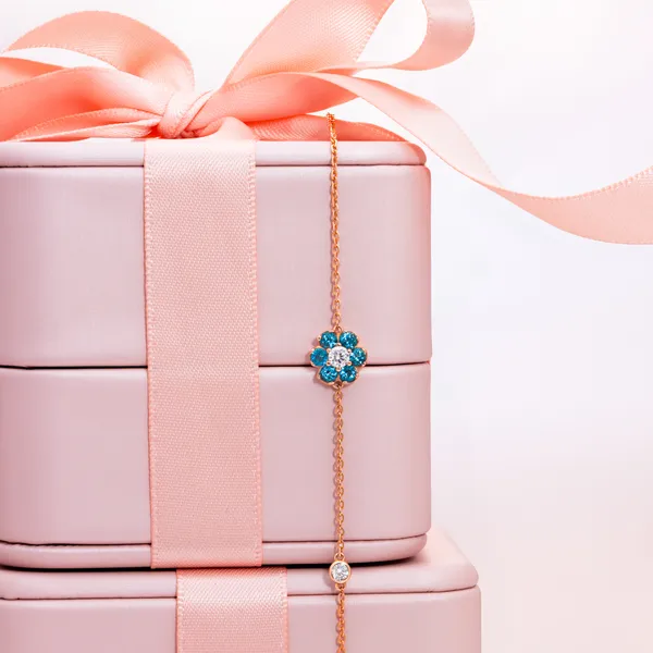 Lắc Vàng 10K Đá Topaz thiên nhiên